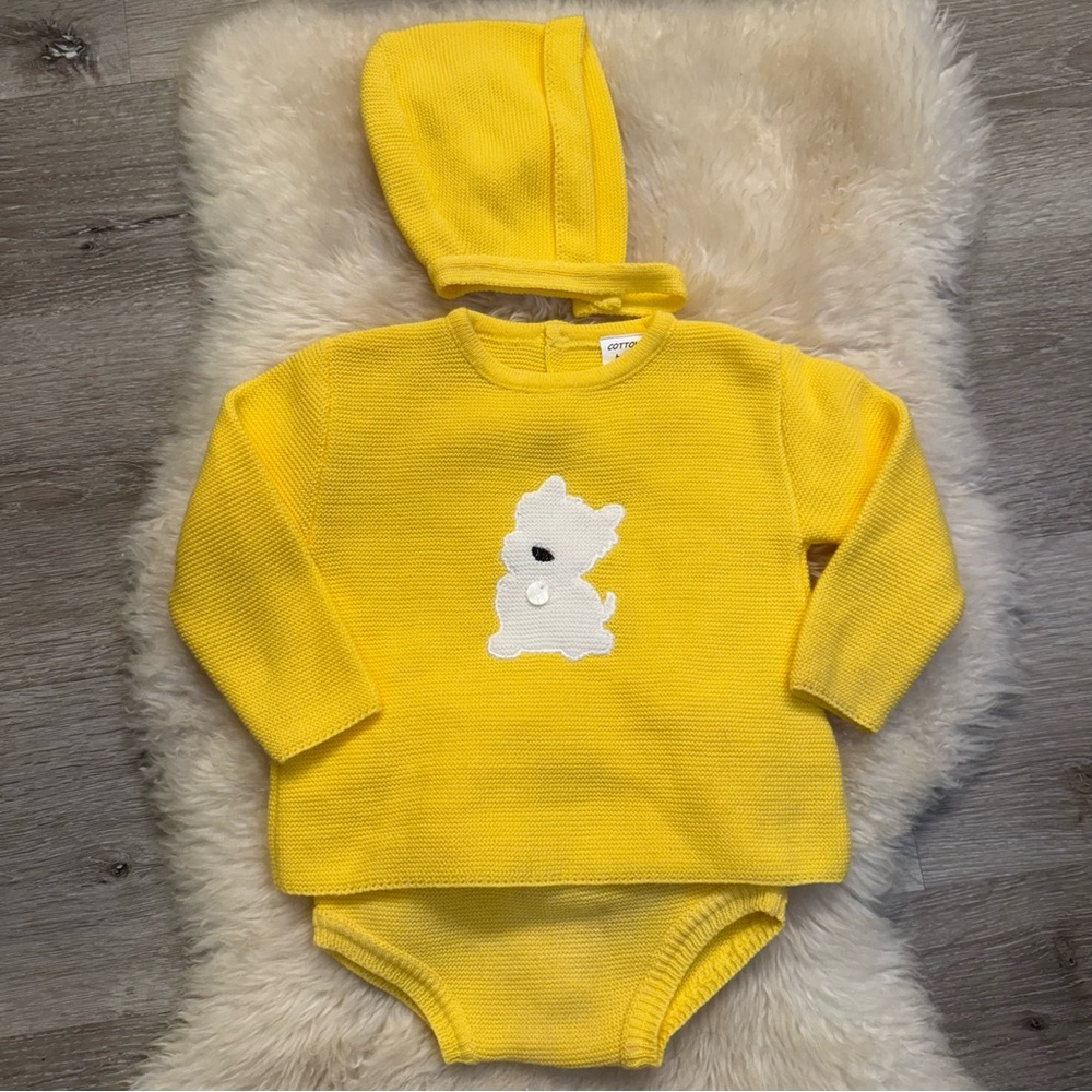 European Knitted baby outfit 15 months